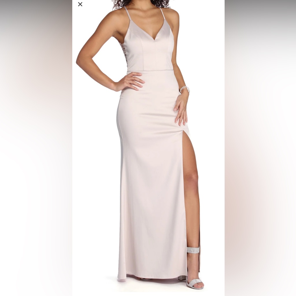 Kenzie Satin High Slit Dress
